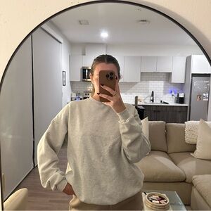 Hanes Men's Light Gray Crewneck Sweater